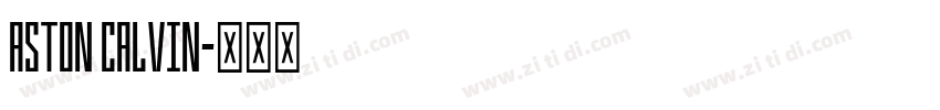 ASTON CALVIN字体转换
